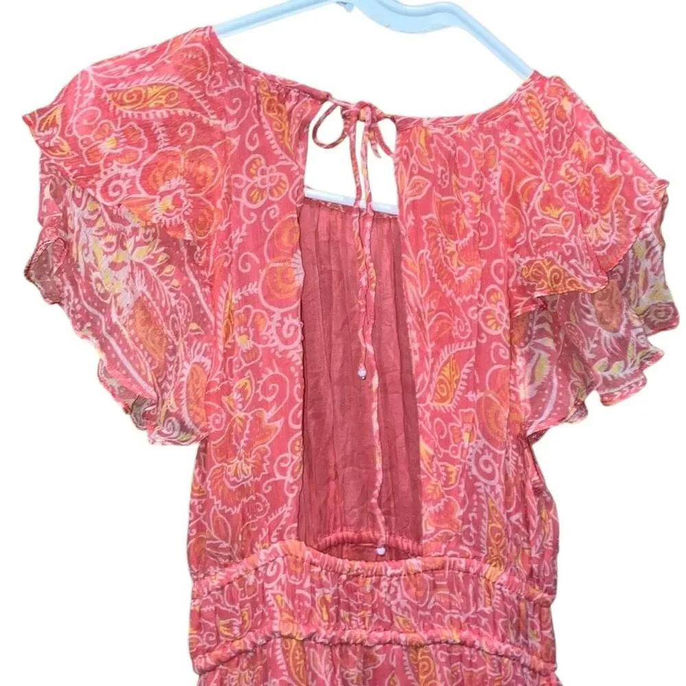 Cleobella FLORAL BLOSSOM Paisley PRINT HANNAH MIDI DRESS Small #400